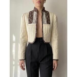 Gunne Sax quilted cropped jacket